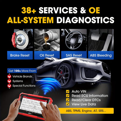Autodiagnoseapparaat – Diagnose Tool – Auto Scanner – Foutcode Lezer – Reparatie Scanner – Dual-Channel Diagnose – 38+ Servicefuncties – ECU-Codering – CANFD & DoIP Ondersteuning