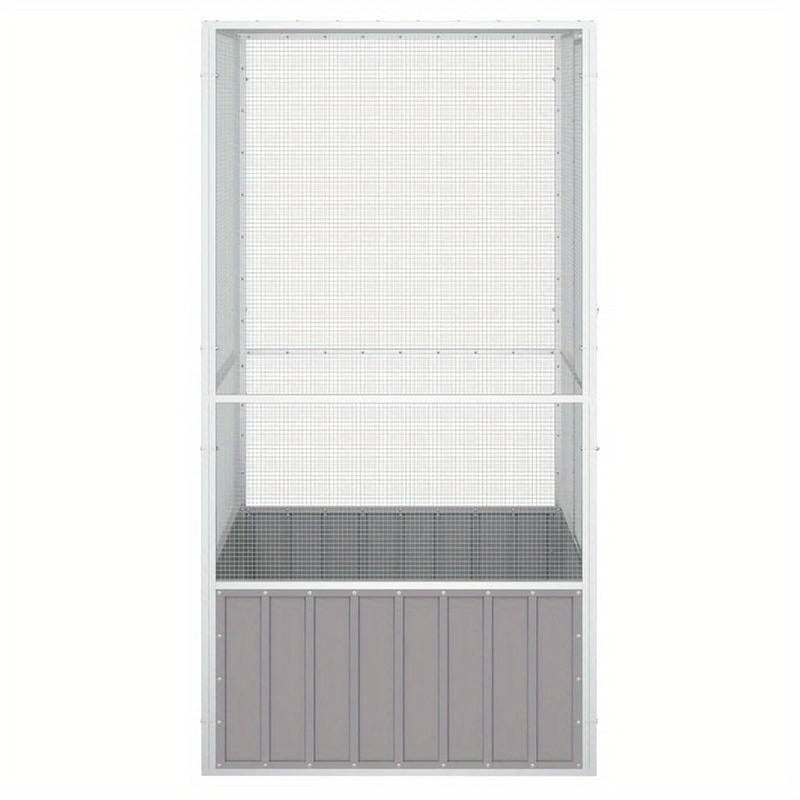Stainless Steel Bird Cage with Ventilation Mesh - 11.7x10.7x21.5cm, Durable Outdoor Small Animal Habitat for Rabbits, Guinea Pigs, Poultry - Weather-Resistant, Easy-Clean Design