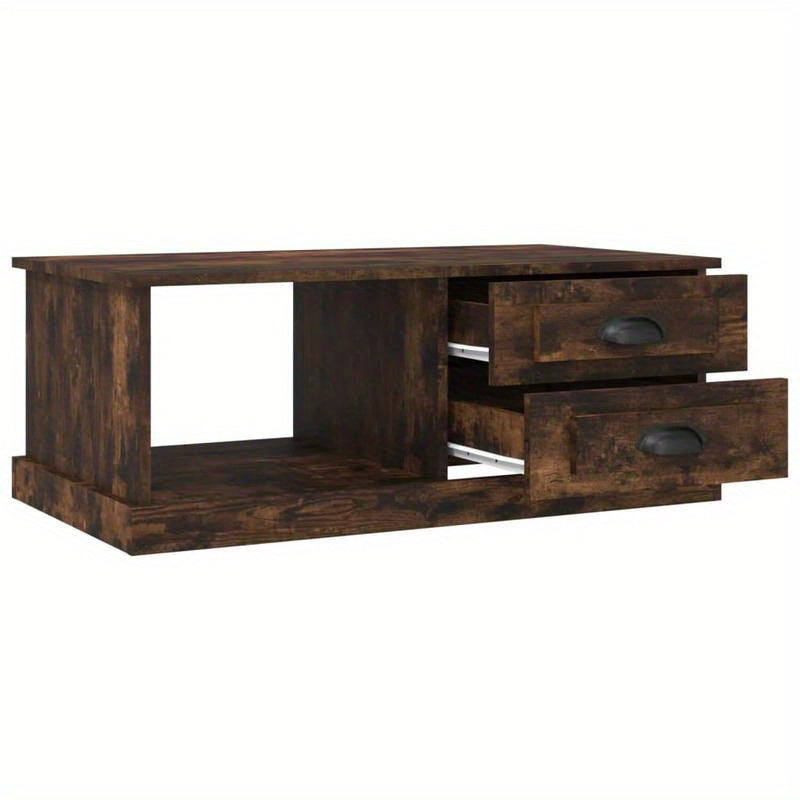 Coffee Table 90X50X35 Cm Edited Wood Gerookt Oak-Colored Practical, Removable, Suitable for All Seasons