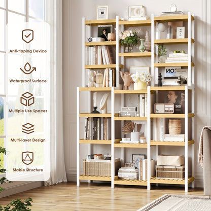 Bamboekast – Badkamerkast – Opbergkast – Boekenkast – Kasten – Hoog model 105x30x160,7 cm – Duurzaam bamboe materiaal