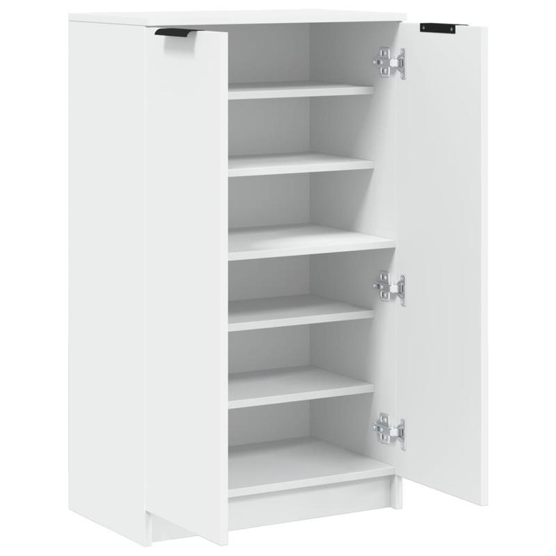 Schoenenkast – Schoenrek – Schoenenopberger – Opbergkast Schoenen – Schoenenkast Wit – Modern Houten Design – Ruime Opbergruimte 59x35x100cm