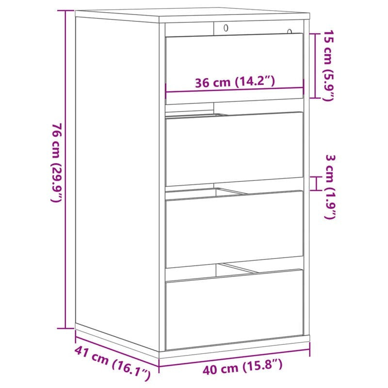 Modern Minimalist Solid Wood Storage Cabinet with Lockable Drawers & Open Shelves - 40x41x76cm Freestanding Organizer with Golden-Toned Hardware, Natural Wood Grain Finish, Easy Assembly for Bedroom, Living Room, Home Office
