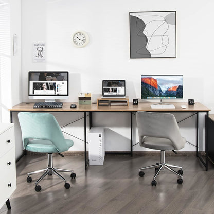 Computerbureau – Bureautafel – Computertafel – Bureaumeubel – Werkplek – L-vormig – Stevig Stalen Frame – 150x150x74 cm – Houtlook