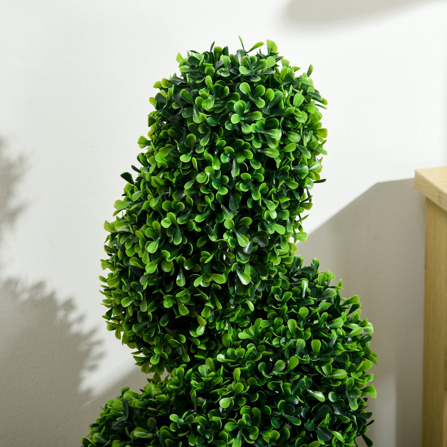 Kunstplanten Spiraalvormige Buxus – Kunstboom – Nepplant – Decoratieplant – Groen – Set van 2 – 90 cm Hoog – Inclusief Potten – Onderhoudsvrij