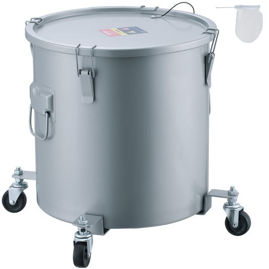 Friteuseolieopvangbak – Olieopvangbak – Oliecontainer – Frituurolie Tank – Oliefilterbak – 30 Liter Inhoud – Carbonstaal Met Roestwerende Poedercoating