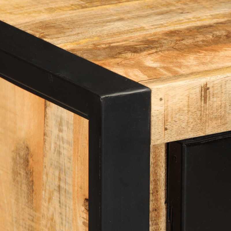 Sideboard – Dressoir – Kast – Opbergmeubel – Buffetkast – Massief Ruw Mangohout – Compact 55x35x70 cm – Duurzaam Hardhout