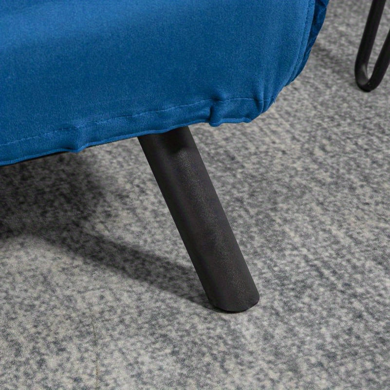 Slaapbank – Slaapbankje – Bedbank – Bedstoel – Logeerbed – Verstelbare Rugleuning – Duurzaam Stalen Frame – Polyester Bekleding – Compact 102x73x81 cm – Zonder Elektriciteit