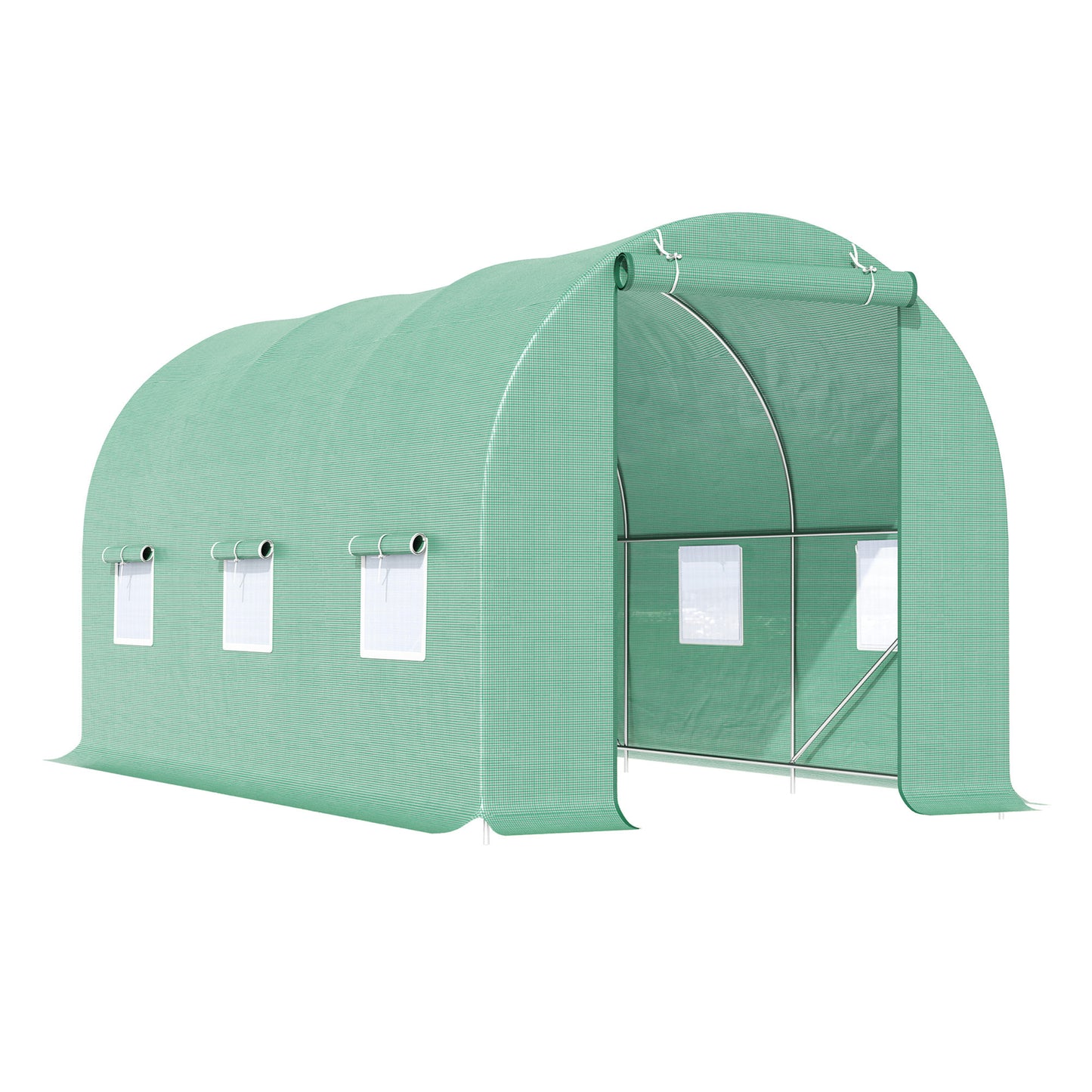 Tuinkas – Broeikas – Kweekkas – Foliekas – Tunnelkas – Stevig Gegalvaniseerd Stalen Frame – UV-bestendige PE Folie 140 g/m²