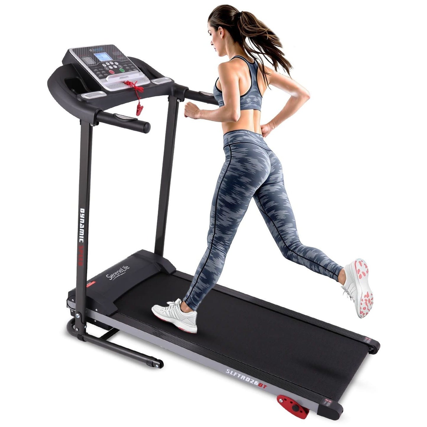 Loopband – Treadmill – Hardloopband – Fitnessapparaat – Inklapbare Loopband Zwart – LCD Display – 4 Verstelbare Hellingshoeken