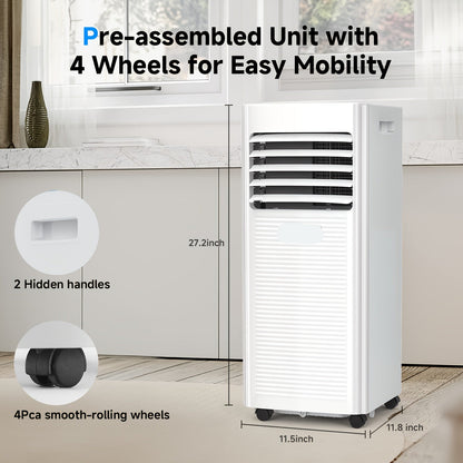 Mobiele Airconditioner – Mobiele Airco – Draagbare Airconditioner – Luchtontvochtiger – Ventilator – 9000 BTU – 24-Uurs Timer