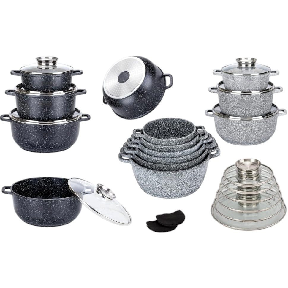 Pannenset – Kookset – Keukenset – Potten Set – Kookpannenset – Geschikt Voor Alle Kookplaten – Anti-aanbaklaag Zonder PFOA