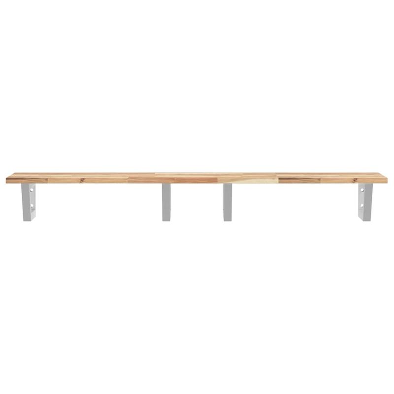 Wandrek – Wandplank – Muurrek – Opbergrek – Plank – Ruimtebesparend Design – Staal Met Acaciahout