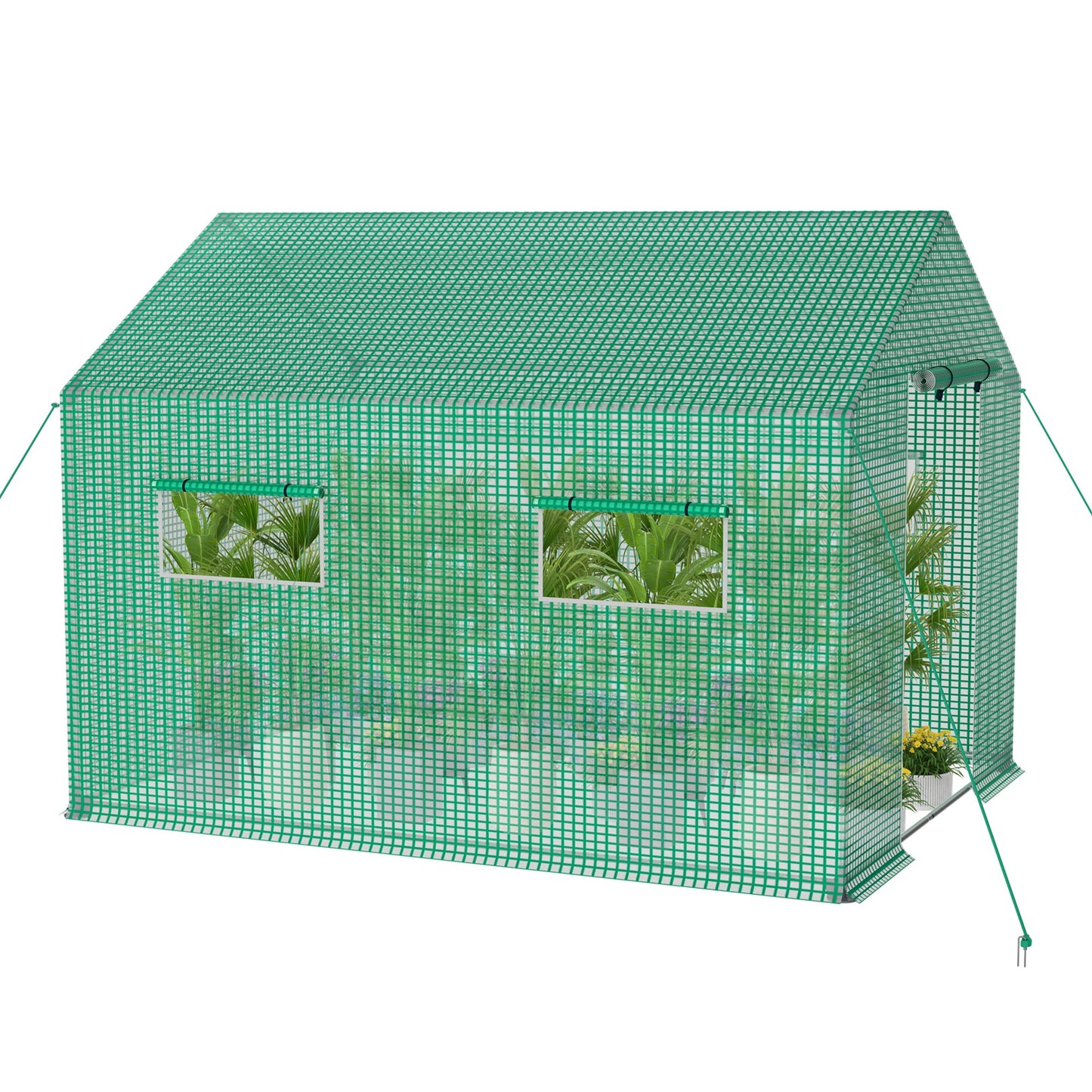 Tuinkas – Kweekkas – Kas – Groeikas – Moestuin Kas – 4,5 x 2 x 2 m – Verzinkt Stalen Frame – Mesh-Bestendige HDPE Cover