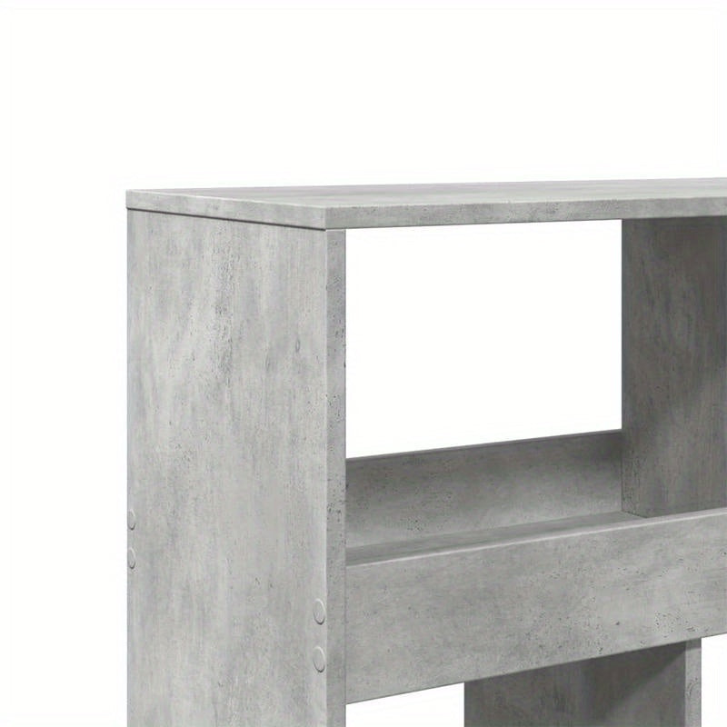Ruimteverdeler – Kamerscherm – Scheidingswand – Bureauwand – Interieurafscheiding – Betongrijs – Hoogwaardig Hout – Compact Formaat 100x33x187,5 cm
