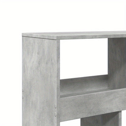 Ruimteverdeler – Kamerscherm – Scheidingswand – Bureauwand – Interieurafscheiding – Betongrijs – Hoogwaardig Hout – Compact Formaat 100x33x187,5 cm