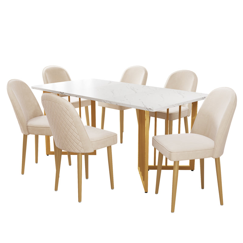 Fluwelen Stoelen – Kamerstoelen – Eetkamerstoelen – Fauteuils – Zithoeken – Beige Velvet – Gouden Metalen Poten – Ergonomisch Comfort – Anti-Slip Voeten