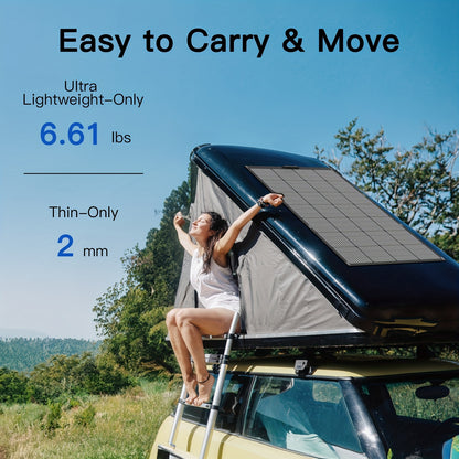 Zonnepaneel – Flexibel Zonnepaneel – Draagbaar Zonnepaneel – Opvouwbaar Zonnepaneel – Camping Zonnepaneel – 200W Vermogen – 23,5% Efficiëntie