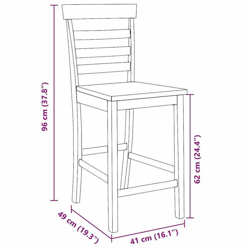 2pcs White Solid Wood Modern Bar Stools with Backrests - Heavy-Duty -like Particle Board, Square Counter Height Chairs Island, Breakfast Nook, Cafe - Easy Assembly ( Wood Grain)