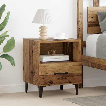 High-quality Nachtkastje 2pcs Oud hout 40 x 35 x 47.5cm Bewerkt hout, Bedroom Furniture, Classic Design, Handcrafted Wood, Apartment Living