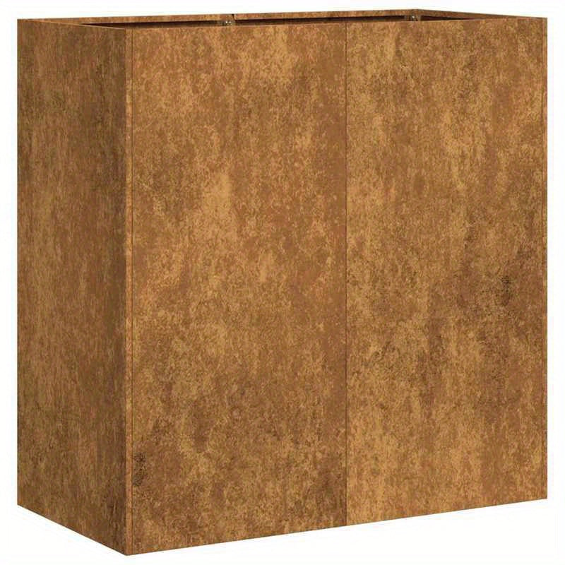 Plantenbak – Verhoogde Bak – Bloembak – Buitenpot – Bloempot – Weerbestendig Staal – Roestig Design – 80x40x80 cm
