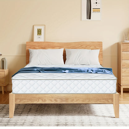 Authmic 140X200Cm Pocket Spring Mattress with 7 Zones, Firmness Level H3, 22Cm Height, Featuring a Removable And Washable Cotton Cover, Designed for Adults.