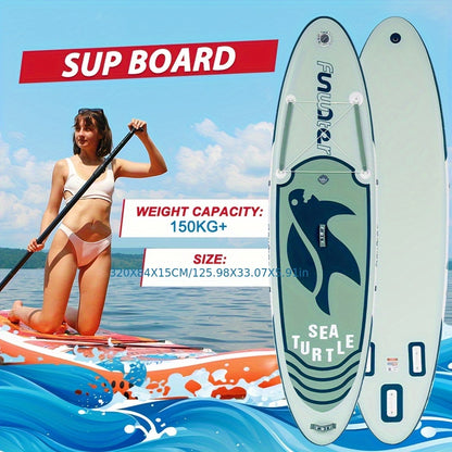 Paddleboard – SUP Board – Opblaasbaar Board – Stand Up Paddle – SUP Watersport – Lichtgewicht – Duurzaam PVC – Blue Pig Light Wave