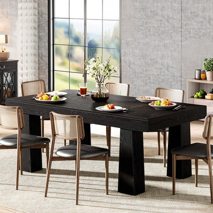 Eettafel – Dinertafel – Keukentafel – Tafel – Werktafel – Modern Industrieel Design – Ruim 160x80 cm – Robuuste Matzwarte Tafel