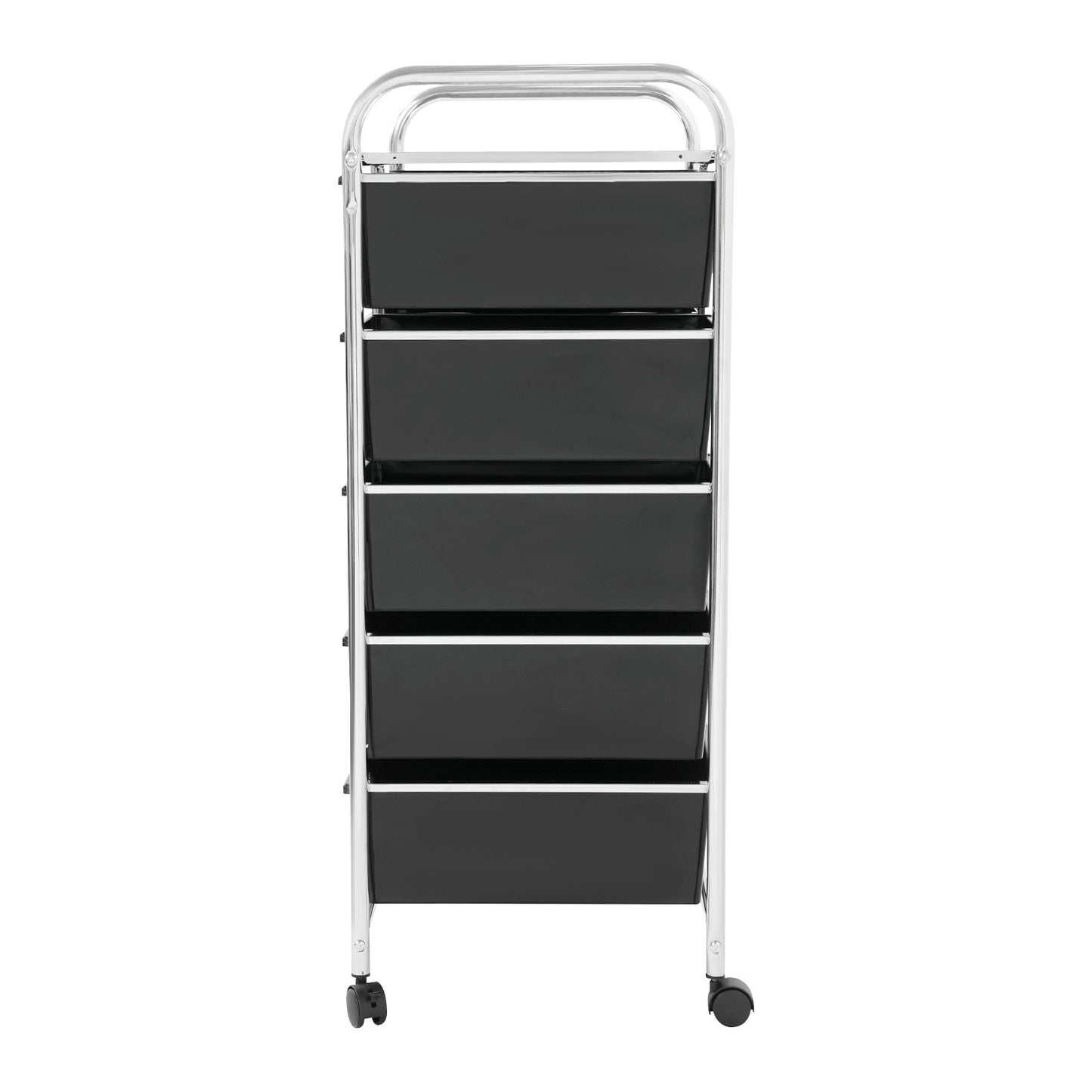 Opbergwagen – Rollende Ladenkast – Mobiele Opbergkast – Organizer Met Lade – Opberger Met Wielen – Rosé Rood – 15 Lades – Stevig Metalen Frame – Mobiel Met Remmen