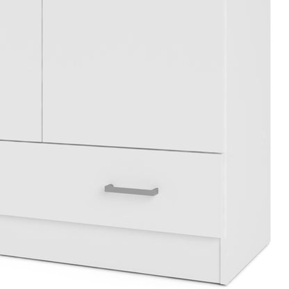 2-Deurs Kledingkast – Garderobekast – Kledingrek – Opbergkast – Kast Wit – Compact 79x36x170 cm – Melamine Spaanplaat