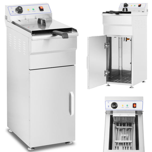 Vrijstaande Elektrische Friteuse – Diepvriezer – Snelfriteuse – Snacks Friteuse – Horeca Friteuse – 10 Liter Capaciteit – 400V Elektrisch