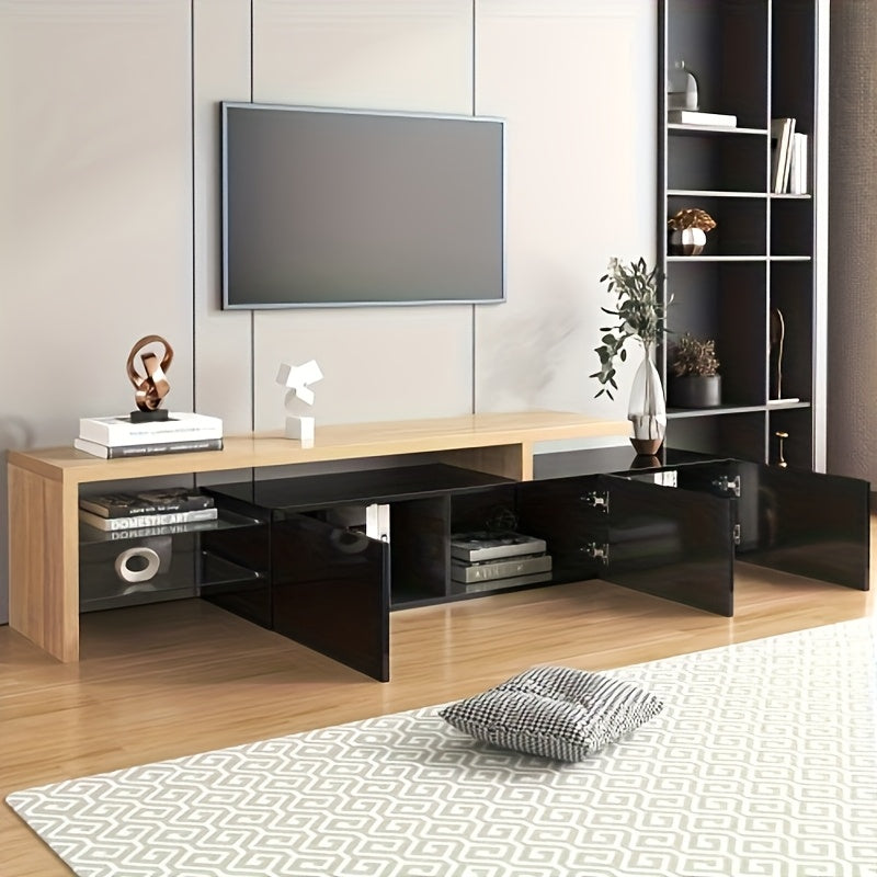 TV-standaard – Tv-meubel – Entertainmentmeubel – Mediameubel – TV-kast – Strak Mat Zwart – Robuuste Constructie – Ruimtebesparend Design