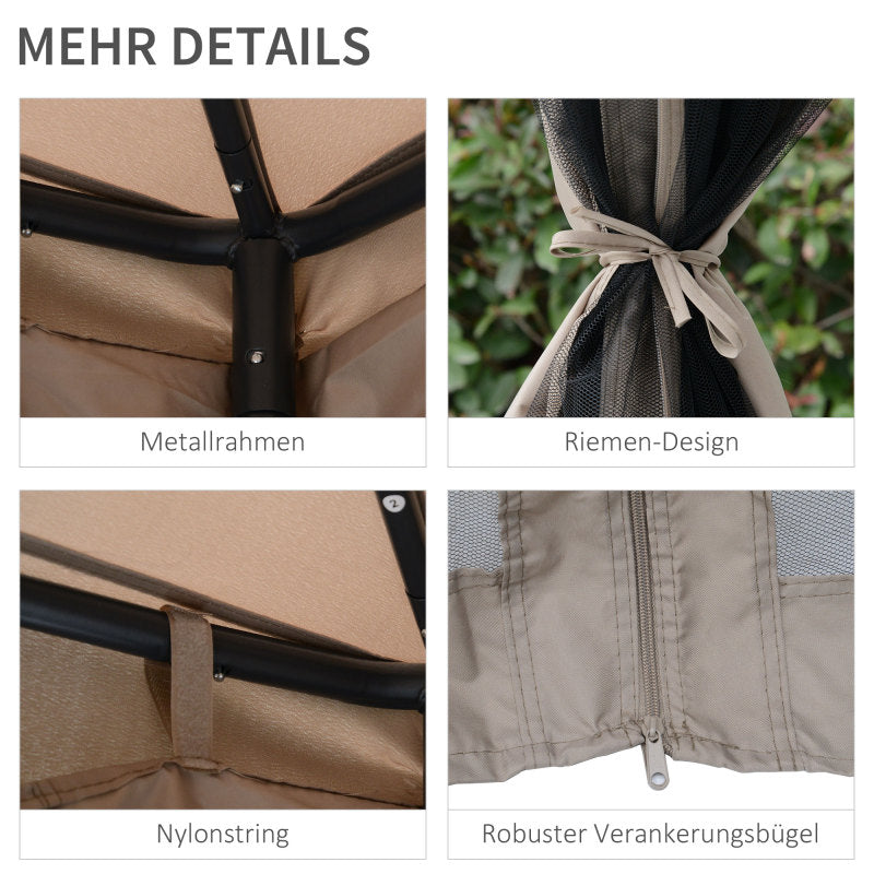 Partytent – Partytent Paviljoen – Tuintent – Feesttent – Tuinpaviljoen – 3x3 Meter – Waterdicht Polyester Dak – Insectenwerende Mesh Zijwanden