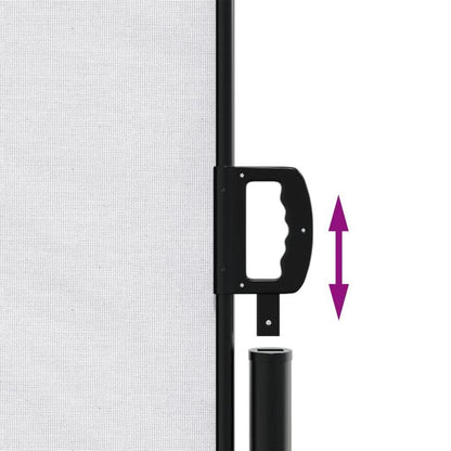 Extra Groot Uittrekbaar Privacy Scherm – Windscherm – Tuinafscheiding – Balkon Scherm – Zonwering – Stevig Metaal Frame – Scheurbestendig Doek – 200x1200 cm – Wit/Zwart