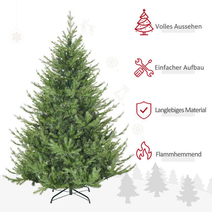 Kerstboom kunststof – Kunstkerstboom – Kerstboom kunst – Feestboom – Voorgemonteerde kerstboom – Vooraf gemonteerd – Stevige voet – Realistische kunststof takken