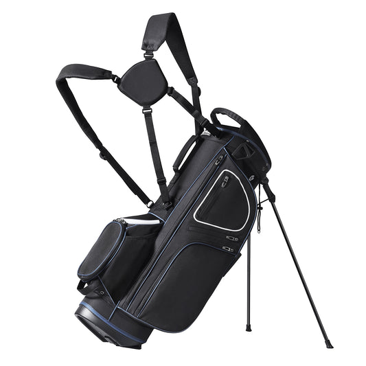 Golfcarttas – Golftas – Stand Bag – Golfbag – Golfclubtas – Duurzaam 600D Polyester – 14 Vaks Organizer met 11 Opbergvakken – Zwart