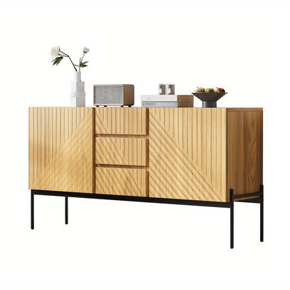 Dressoir – Sideboard – Buffetkast – Ladekast – Opbergkast – Modern Design – Stabiele Metalen Poten – 75x140x40 cm