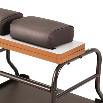 Mobile Foot Care Cart Featuring Swivel Wheels, Capable of Supporting Up to 18.01 KG, Ideal for Hair Salons, Clinics, Or Home Bathrooms.