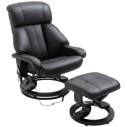 Massagestoel – Massagefauteuil – Relaxstoel – Ontspanningsstoel – Zwarte massagestoel – 10 Vibratiepunten – Verstelbare rugleuning tot 145°