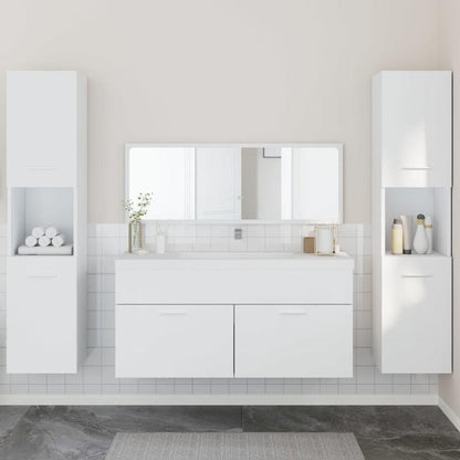 Badkamermeubel Set – Badkamerkast – Wastafelmeubel – Opbergmeubel – Toiletkast – Wit – Waterbestendig – Vochtbestendig