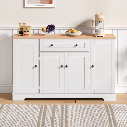 Dressoir – Buffetkast – Opbergkast – Ladekast – Kast – Ruime Indeling 138 cm – Modern Houtmateriaal Met Kantelbeveiliging