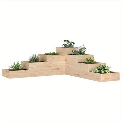Plantenrek – Plantenladder – Plantenstandaard – Bloemenrek – Plantentrap – Massief Grenenhout – 106x104,5x36 cm – Stevig & Ruimtebesparend