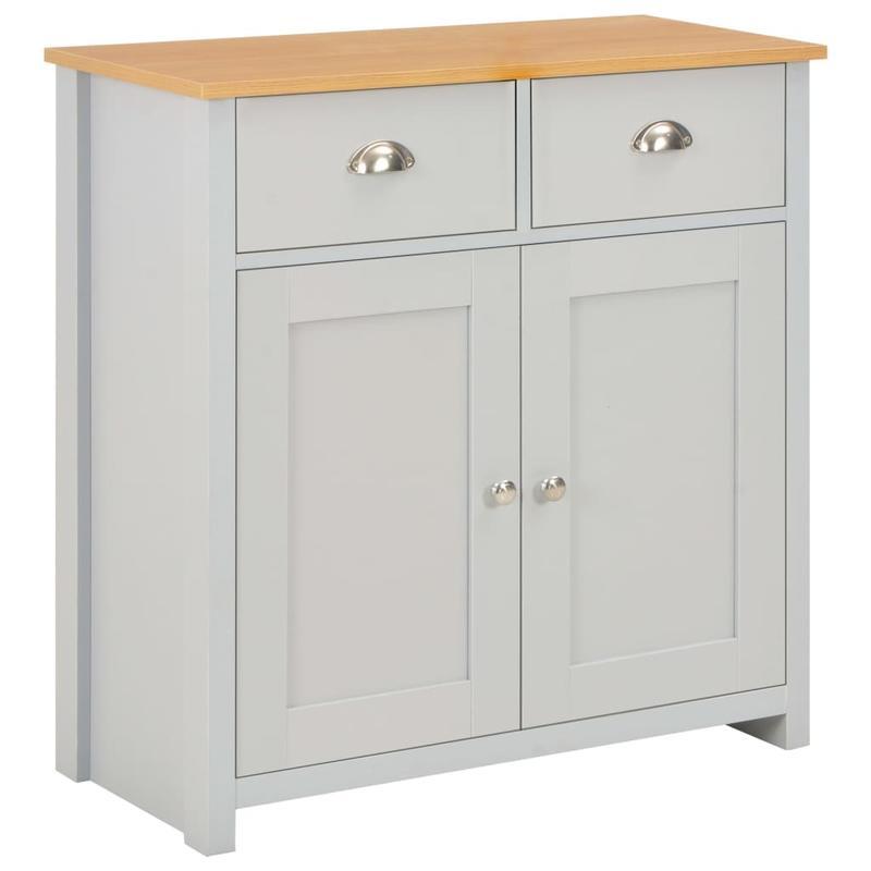 Sideboard 79x35x81cm grijs Removable storage practical