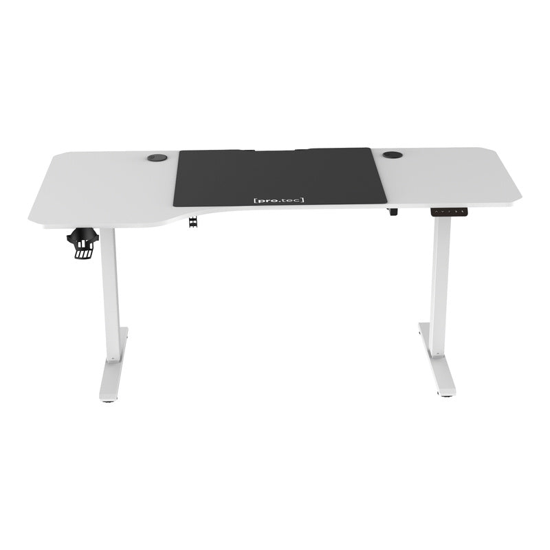 Verstelbaar Bureau – Zit Sta Bureau – Elektrisch Hoogtebureau – Werkplek Op Maat – Wit 160x75 cm – Traploos Verstelbaar 72-117 cm – Geheugenfunctie Met Kabelmanagement