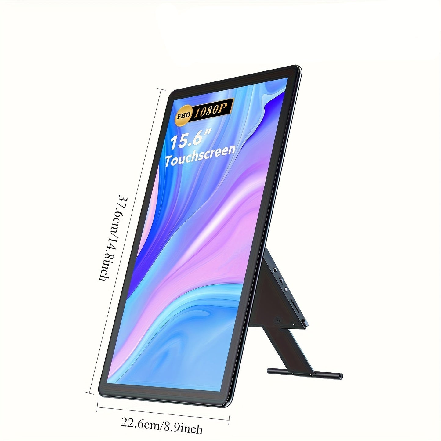 Touchscreen Monitor – Draagbaar Scherm – Portable Display – Aanraakscherm – Second Screen – 15,6 Inch Full HD – IPS Display Met 100% sRGB & Verstelbare Kickstand