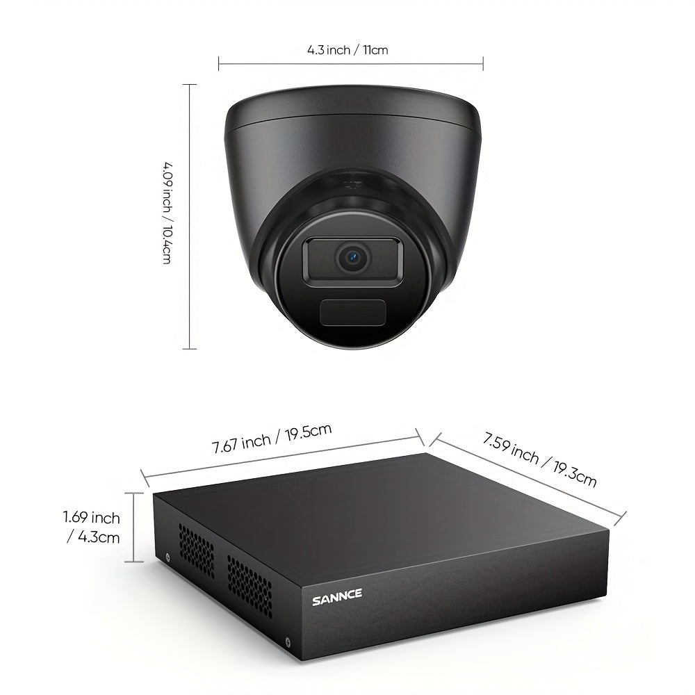 Beveiligingscamera – Camerabewaking – Buitencamera – Bewakingscamera – IP-camera – Full HD 1080P – 2TB Harde Schijf – Mens- en Voertuigdetectie