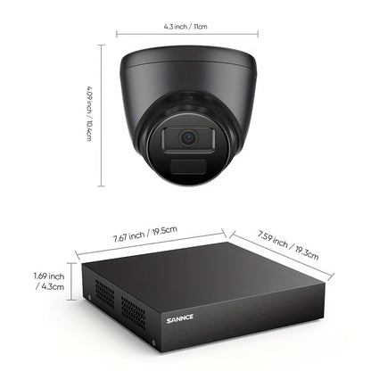 Beveiligingscamera – Camerabewaking – Buitencamera – Bewakingscamera – IP-camera – Full HD 1080P – 2TB Harde Schijf – Mens- en Voertuigdetectie