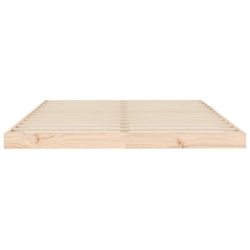 Bedframe 140x190 – Eénpersoonsbed – Tweepersoonsbed – Bedbodem – Slaapkamermeubel – Variant Braun – Massief Grenenhout – Eenvoudige Montage