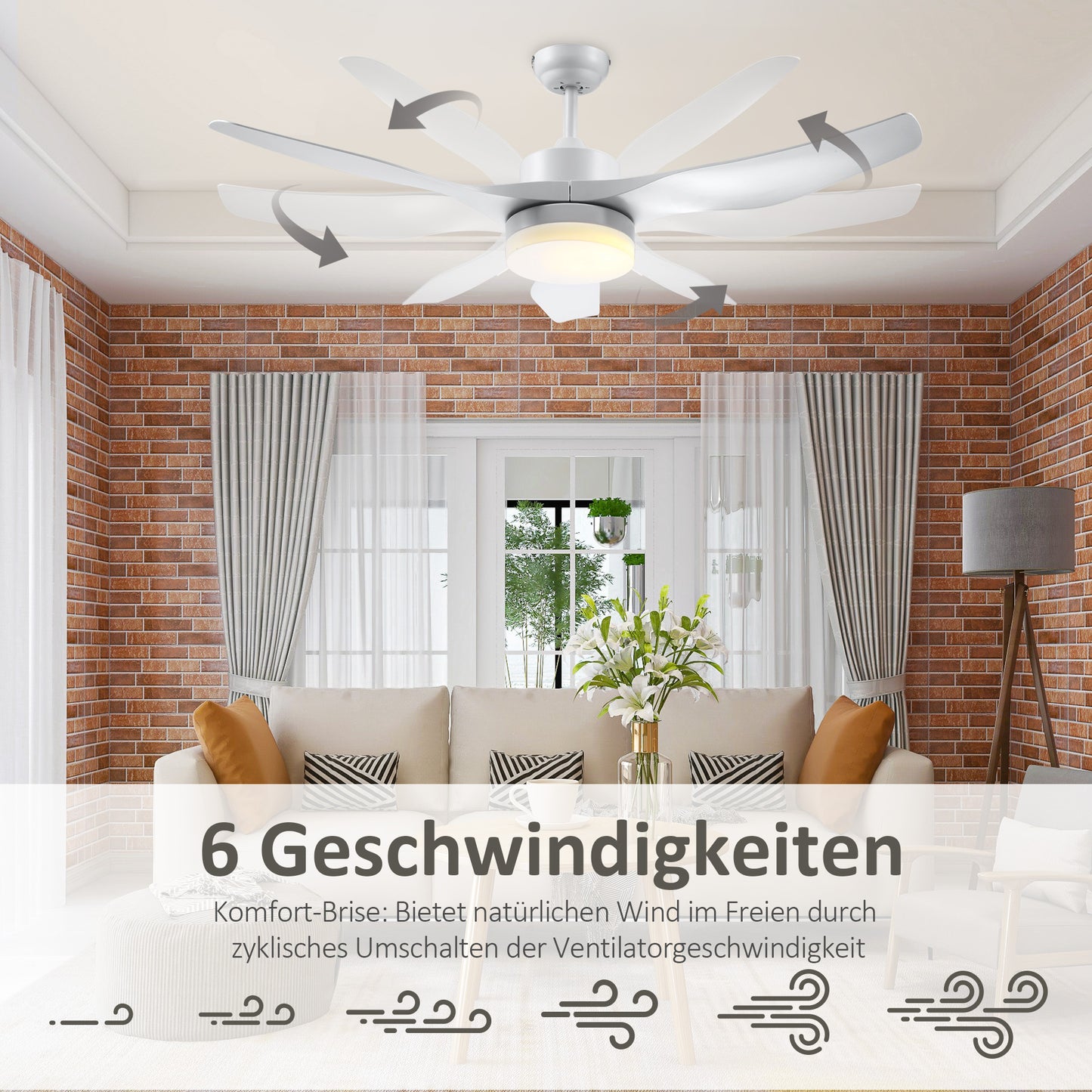 Plafondventilator – Ventilator Plafond – Plafondlamp – Verlichting – LED Lamp – Wit – Afstandsbediening – Timerfunctie