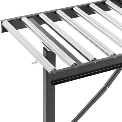 Rollenbaan – Rollenbaan Tafel – Transportbaan – Conveyor – Verstelbare Hoogte – Draagvermogen 200 Kg – 17 Rollers – Lengte 178 Cm