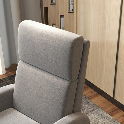 Relaxfauteuil – Schommelstoel – Ligstoel – Fauteuil – Relaxstoel – 160° Verstelbaar – Robuust Metaal-Kunststof Frame – Zacht Gevoerd – Compact Ontwerp – Grijs